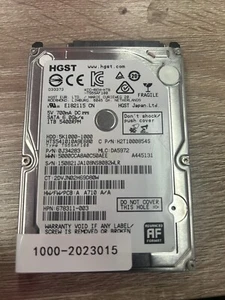 HTS541010A9E680 pn: 0J34283 mlc: DA5972 China 2014- 2015 1TB 2.5" SATA H-1/2 - Picture 1 of 2