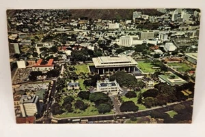 Honolulu Hawaii HI Aerial View Palace Square Iolani Palace Capitol Postcard - Picture 1 of 2