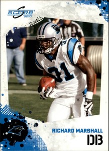 2010 Score Glossy Carolina Panthers Football Card #44 Richard Marshall