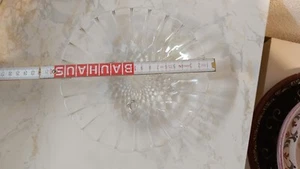 Glasschale mit Schliff, Durchmesser ca. 20 cm, - Bild 1 von 3