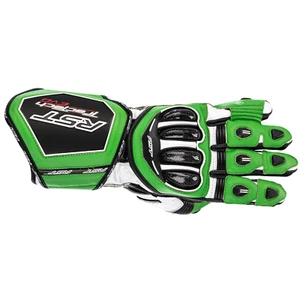 RST Tractech Evo 4 Motorcycle Motorbike Gloves Leather Green - Picture 1 of 11