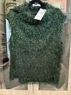 Zara Green Textured Sleeveless Top Size XS NWT Brand New With Tags