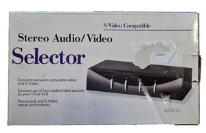E-Audio 4 Way Stereo Audio, Video & S-Video Source Selector - Home or Work - Picture 1 of 2