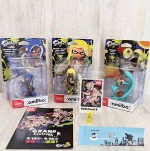 Splatoon3 GRAND FESTIVAL Guide & Limited Sticker 3 cards amiibo Triple set Japan - Picture 1 of 13