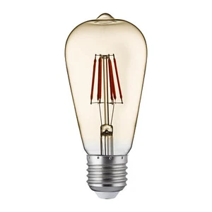 LED Lamps Pack X 5 Dimmable LED Filament Squirrel Lamp Amber Glass E27 6W 600Lm - Picture 1 of 1