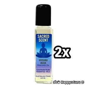 "Krishna Musk" 2 Bottles Sacred Scent Perfume Oil 8.5ml Bottle Dab-On - Picture 1 of 1