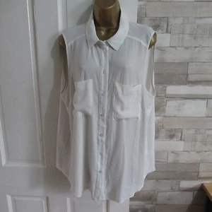 PRIMARK ● size 20 ● ivory white shirt blouse vest top womens ladies - Picture 1 of 5