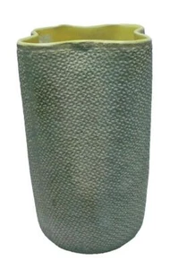 Vintage Shawnee Vase USA Pottery 880 Textured Burlap Squiggle Planter 1950s - Picture 1 of 6