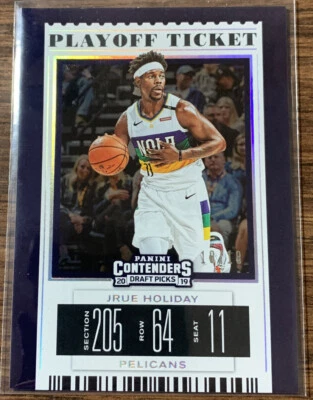 2019-20 CONTENDERS DRAFT PLAYOFF TICKET /18 JRUE HOLIDAY PELICANS - Image 1 of 3