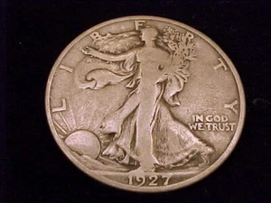 1927-S Walking Liberty Half Dollar, Very Good Grade. - Picture 1 of 2