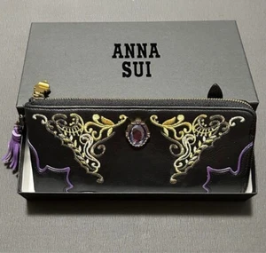 Twisted Wonderland Anna Sui Long Wallet Night Raven College 2023 w/box UNUSED - Picture 1 of 24