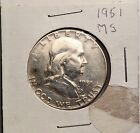 1951-p Franklin Liberty Bell Half Dollar - 90% Silver Us Coin - Good Condition