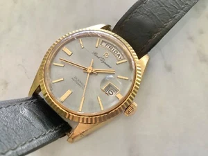 Vintage RICOH DYNAMIC Automatic 21 Jewel MENS WATCH 20 Microns GOLD plate - Picture 1 of 8