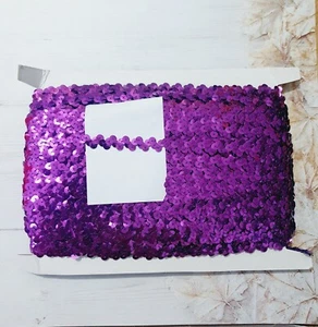1 m viola elasticizzato elastico elastico 12 mm finiture cucito costume artigianale - Foto 1 di 1