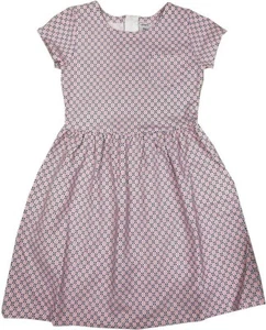Carter's Girl Short Sleeve Geo Star Print Knit Dress Pockets 6x 47-50" 47-52lbs - Picture 1 of 2