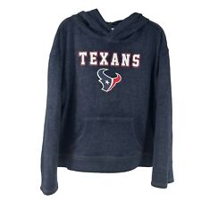 Houston Texans Hoodie NFL Teen Juniors XL Wide Sleeves Soft Fleece Lined Blue