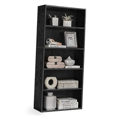  Colección CUSTOS - Estantería, 5 Niveles 5 Niveles (23.6"W) Negro Ébano 1 Paquete Foto 1 de 4