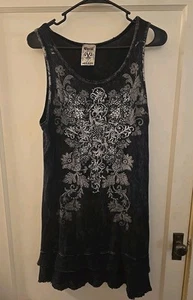 Women's Large Sun Dress Tank Style Sleeveless By Vocal - Picture 1 of 5
