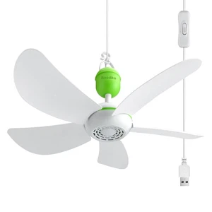 Mini USB Ceiling Fan for Camping Tent, 17" Portable Hanging Ceiling Fan for O... - Picture 1 of 9