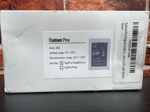 Programmable Electric Floor Heating Thermostat WiFi 120/240 V Built In GCFI New - Picture 1 of 5