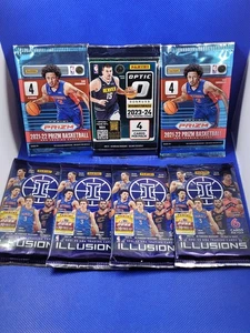 2023-24 Optic Basketball 4 Card Pack, (2) 2021-22 Prizm, (4) Illusions 6 Cards - Bild 1 von 2
