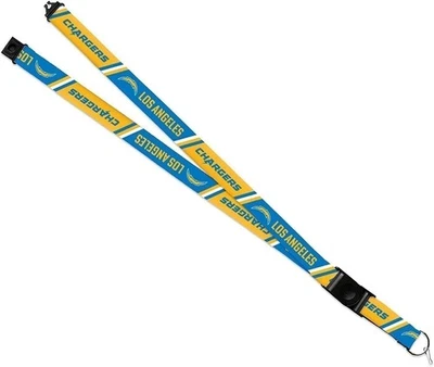 Los Angeles Chargers Lanyard Keychain Double Sided Breakaway Safety Design... - Image 1 of 4