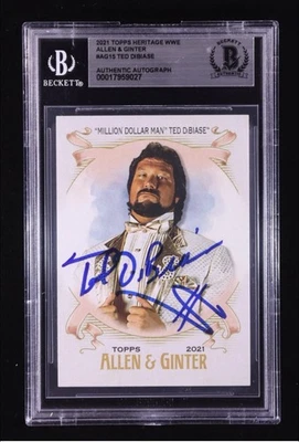 Ted DiBiase Autograph 2021 Topps Heritage WWE - Allen & Ginter  #AG-15 - Image 1 of 2
