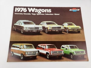 ORIGINAL 1976 CHEVROLET WAGONS  Chevelle Vega Blazer Suburban Car Brochure Color - Picture 1 of 4