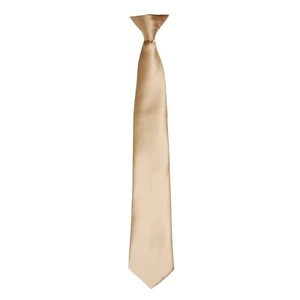 Premier Colours Satin Clip Tie (PR755) - Lustrous Plain Neck Formal Ties - Picture 1 of 34