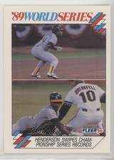 1990 Fleer '89 World Series Rickey Henderson #11 HOF