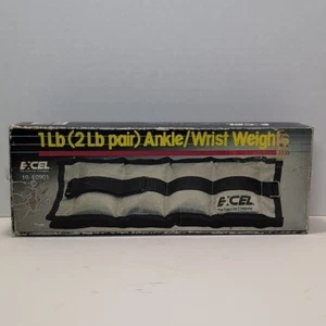 Nuovo set cinturino sacca sabbia vintage caviglia/polso anni 80 EXCEL (1 libbra ciascuno) - Foto 1 di 4
