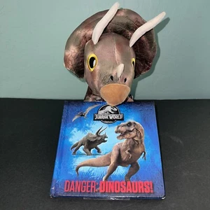 Jurassic Park World Triceratops Dinosaur Plush and Book Kohls Cares 10” - Picture 1 of 14