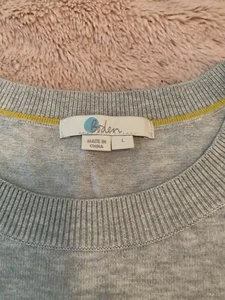 Boden gray sweater 100% cotton long sleeve crewneck gray Women’s - Picture 1 of 7