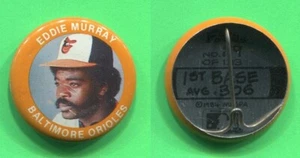 Botón/pin de béisbol Fun Foods 1984 - #119 Eddie Murray - Baltimore Orioles - Imagen 1 de 1