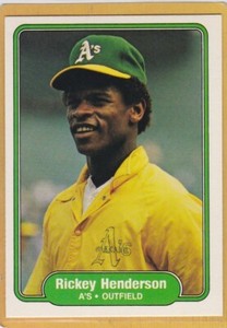 1982 FLEER BASEBALL RICKEY HENDERSON #92 A'S NM *A11486