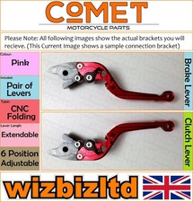 Kawasaki ZX-7RR 1991-2003 [Folding Extendable Pink] [Comet Race Levers]