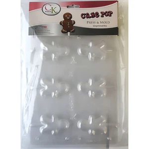 Prensa y molde para pastel pop pan de jengibre niño, Navidad, molde chupador de chocolate paquete de 3 - Imagen 1 de 2