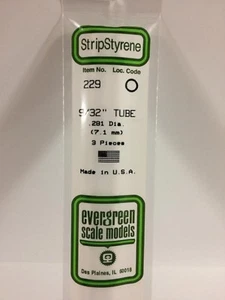 0,281 Zoll (7,1 mm) OD-Polystyrolrohr EVG229 von Evergreen Scale Models - Bild 1 von 1