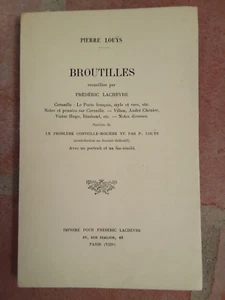 BROUTILLES-PIERRE LOUYS/FREDERIC LACHEVRE 1938.NUMEROTE:83/200 - Bild 1 von 9