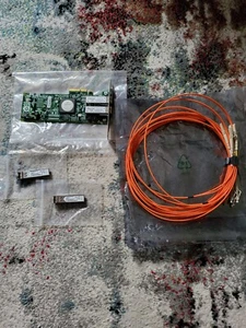 DUAL Fibre Channel PCI-E Adapter & Cisco DS-SFP-FC4G-SW 4G LWL - Bild 1 von 7