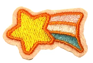 Patch Sew On Iron On Embroidered Clothing Hats Jackets Coat Shooting Star A277 - Picture 1 of 3