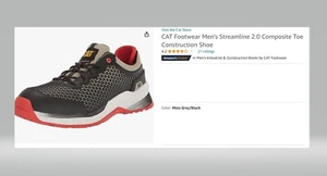 Caterpillar Streamline 2.0 Men's Composite Toe Work - Size 10.5 - Picture 1 of 9