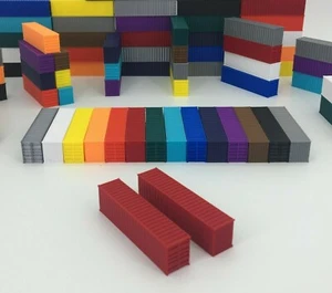 NEU (2) 40' Versandcontainer - Spur N 1:160 TIEFROT - ALLE FARBEN VERFÜGBAR - Bild 1 von 12