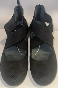 Dansko Laura Schuhe Gummizug Crisscross Keilabsatz schwarz Leder US 10 EU 40 einmal getragen - Bild 1 von 10