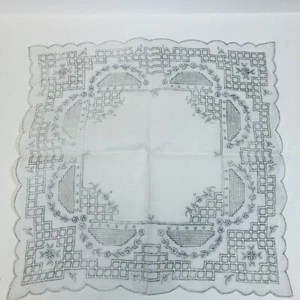 Appenzell Swiss Antique Handkerchief Hankie Linen Embroidered Wedding as is - Picture 1 of 6