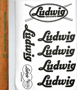 Vintage 60's Ludwig Drum Logos On Crack'n Peel Plus - Picture 1 of 1