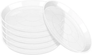 3 4 6 8 10 12 14 Inch Plant Saucer Pot Tray, 6 Pack Clear Plant Saucers for Indo - Picture 1 of 7