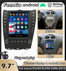 9.7'' Android Car Stereo Radio GPS CarPlay head unit for Lexus ES240 350 2006-12 - Picture 1 of 22