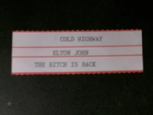 1 Elton John Jukebox Titelstreifen - Cold Highway/The Bitch is Back 7" 45 - Bild 1 von 1