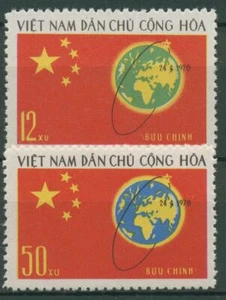Vietnam 1971 lanzamiento de satélite espacial de China 648/49 sin usar o.G. - Imagen 1 de 1